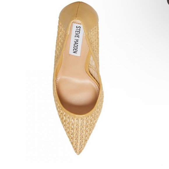 STEVE MADDEN Vala Natural Raffia Pumps - Picture 4 of 5